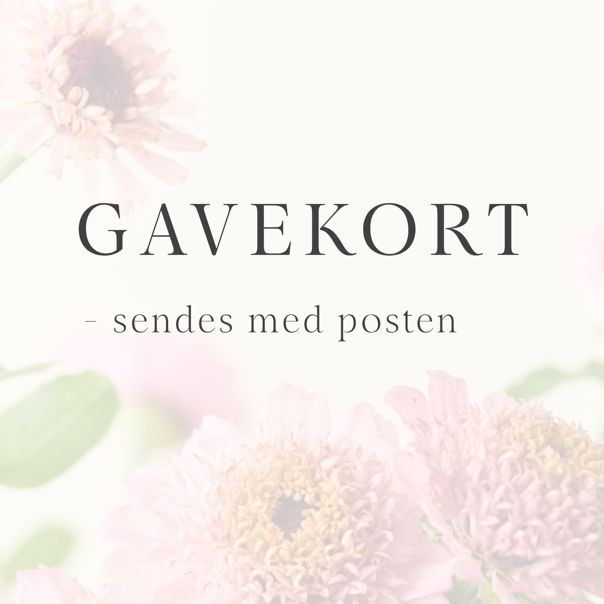 Gavekort til Frk. Grønt - sendes med posten
